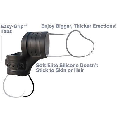Fantasy C-Ringz Mr. Big Cock Ring And Ball Stretcher Black - Godfather Adult Sex and Pleasure Toys
