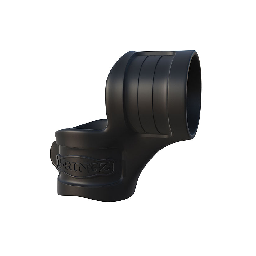 Fantasy C-Ringz Mr. Big Cock Ring And Ball Stretcher Black - Godfather Adult Sex and Pleasure Toys