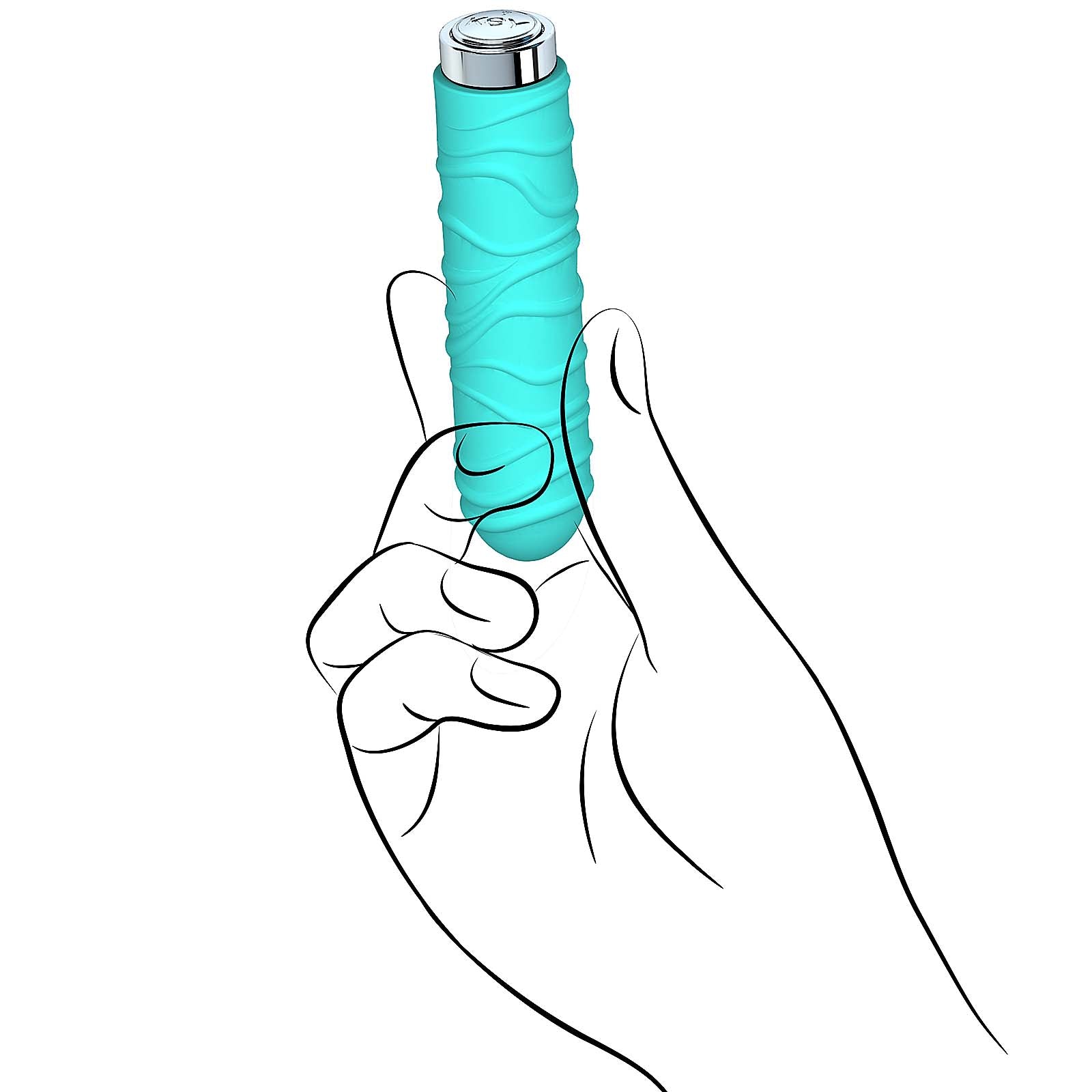 Key by Jopen Charms Petite Massager-Silk Blue 3.5" - Godfather Adult Sex and Pleasure Toys