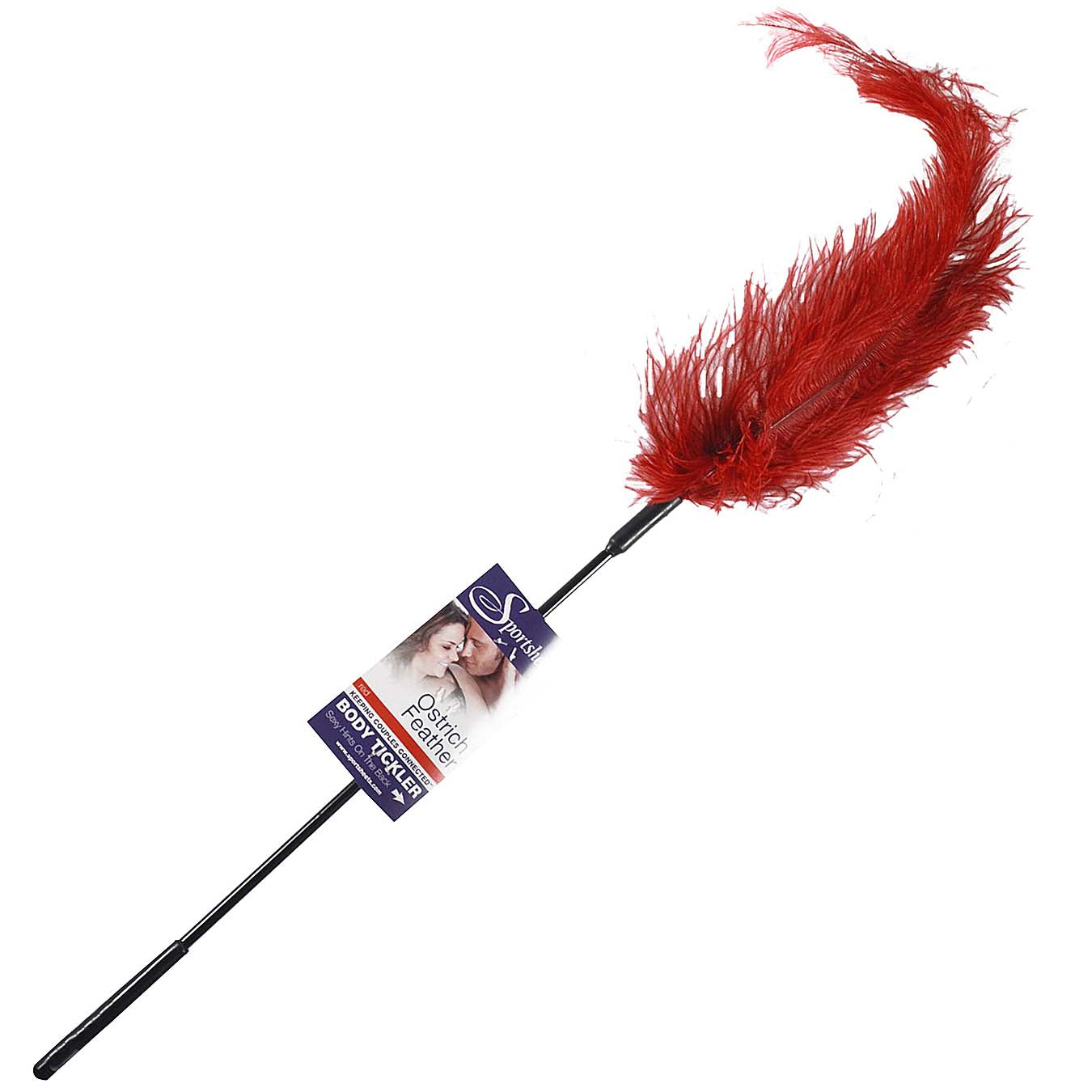 Sportsheets Ostrich Tickler-Red - Godfather Adult Sex and Pleasure Toys