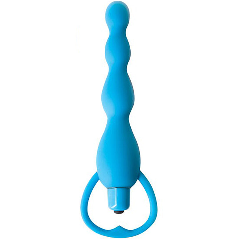Climax Silicone Vibrating Bum Beads - Blue