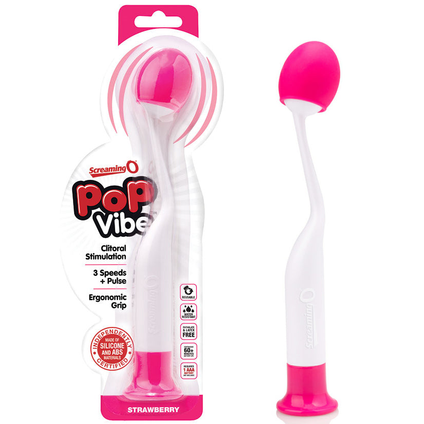 Screaming O PoP Vibe-Strawberry Pink - Godfather Adult Sex and Pleasure Toys