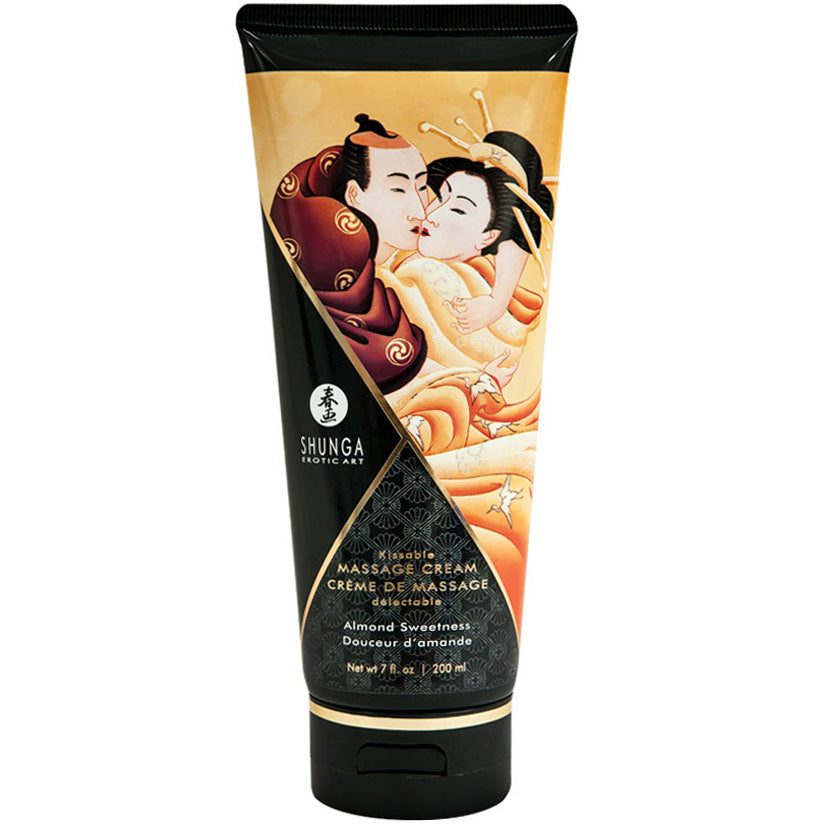 Shunga Kissable Massage Cream-Almond Sweetness 7oz - Godfather Adult Sex and Pleasure Toys