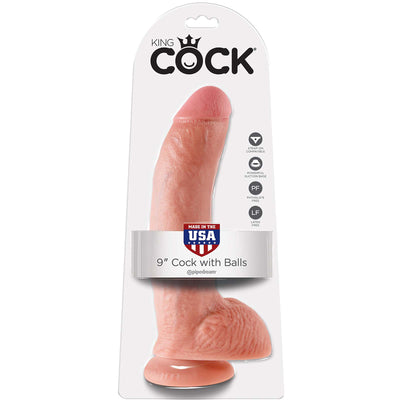 King Cock 9" Cock with Balls - Godfather Adult Sex and Pleasure Toys