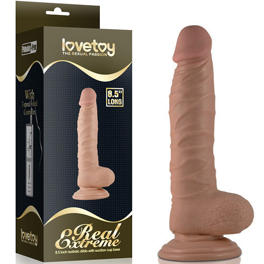 Real Extreme Realistic Dildo 8.5"-Brown - Godfather Adult Sex and Pleasure Toys
