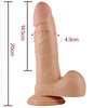 Real Extreme Realistic Dildo 7.8"-Flesh - Godfather Adult Sex and Pleasure Toys