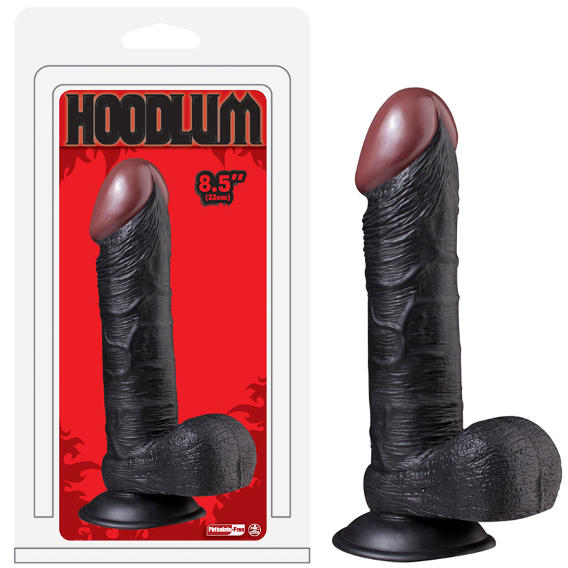 Hoodlum 8.5" Realistic Dong-Black - Godfather Adult Sex and Pleasure Toys