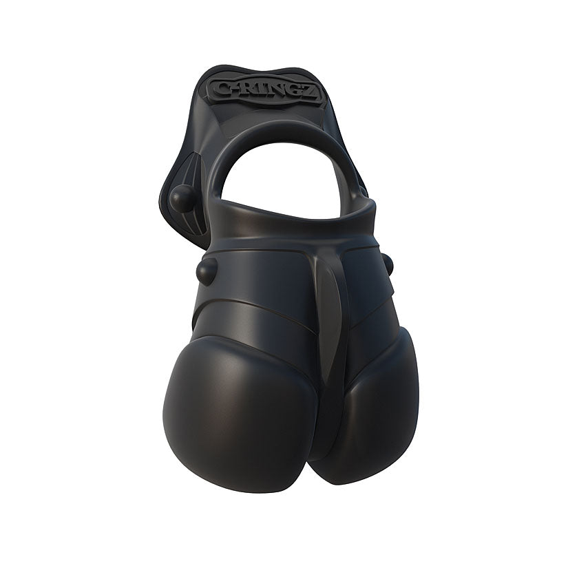 Fantasy C-Ringz Rock Hard Ball Banger Black - Godfather Adult Sex and Pleasure Toys