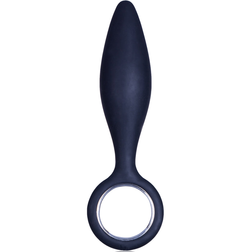 Choke 5" Silicone Butt Plug - Black - Godfather Adult Sex and Pleasure Toys