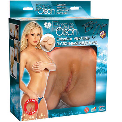 Bree Olson CyberSkin Vibrating Suction-Base Pussy & Ass - Godfather Adult Sex and Pleasure Toys
