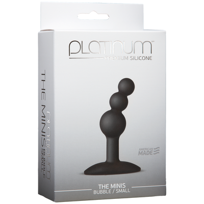 Platinum Premium Silicone - The Mini's Bubble Small - Black - Godfather Adult Sex and Pleasure Toys