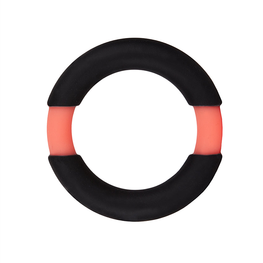 All Night Stand Silicone Penis Ring 37mm-Orange/Black - Godfather Adult Sex and Pleasure Toys