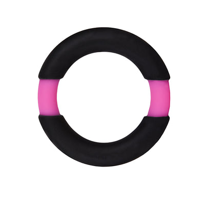 All Night Stand Silicone Penis Ring 42mm-Pink/Black - Godfather Adult Sex and Pleasure Toys