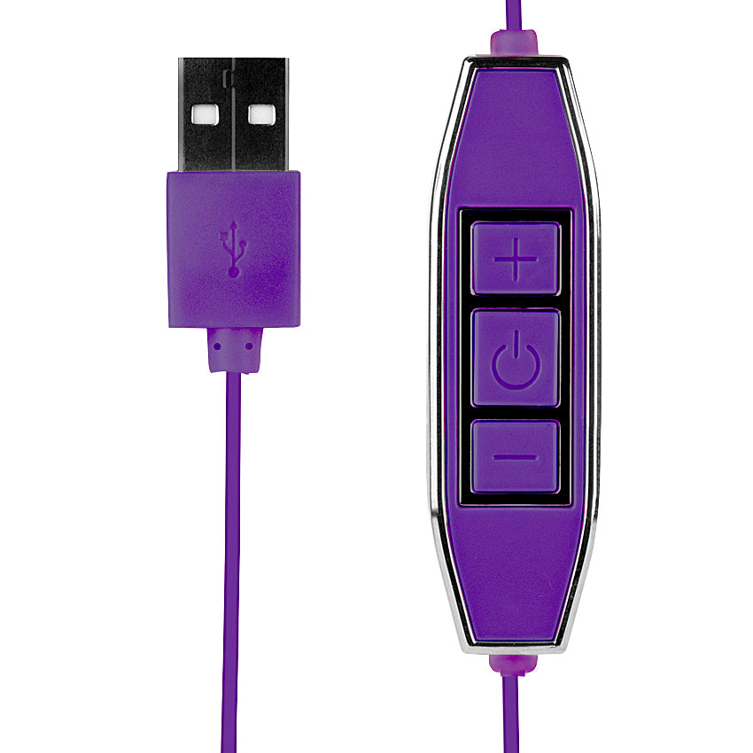 Flesh Silicone USB Vibe-Purple
