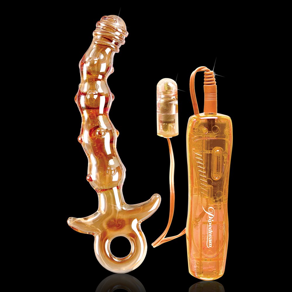 Pipedream - Icicles No.15 - 10 Function Vibrating Glass Teaser - 6.75" Yellow