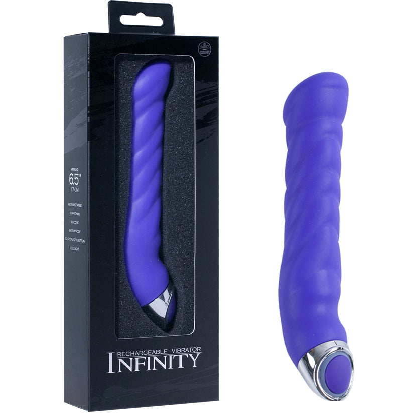 Infinity Rechargeable Vibrator 6.5" - Purple - Godfather Adult Sex and Pleasure Toys