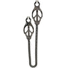 Spartacus Enduracne Butterfly Clamp With Link Chain - Black - Godfather Adult Sex and Pleasure Toys