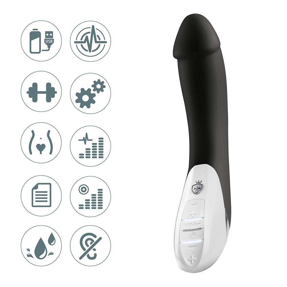 Mystim Tickling Truman E-Stim Vibrator-Black Edition - Godfather Adult Sex and Pleasure Toys