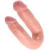 King Cock U-Shaped Medium Double Trouble - Flesh - Godfather Adult Sex and Pleasure Toys