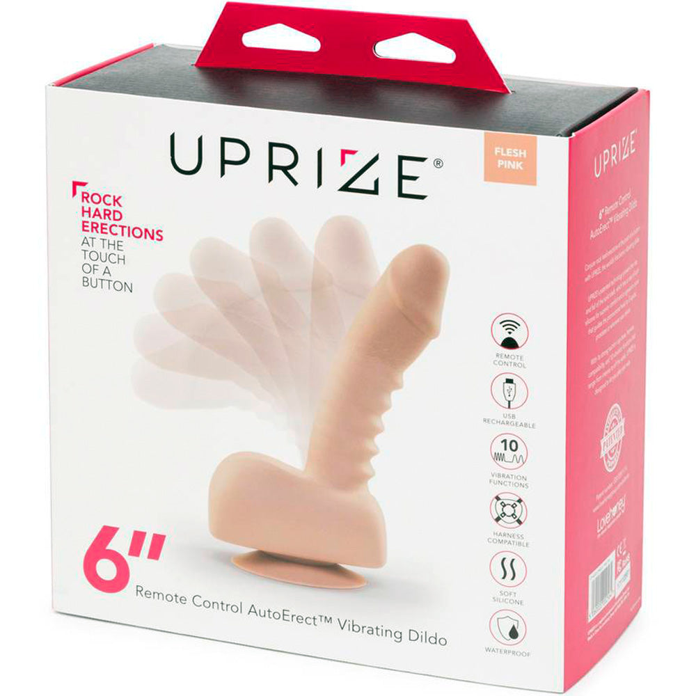 Uprize Remote Control Rising Realistic Dildo-Pink Flesh 6"