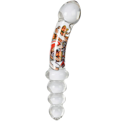 Inked Glass - Dual Probe - Godfather Adult Sex and Pleasure Toys