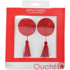 Ouch! Nipple Tassels Round-Red - Godfather Adult Sex and Pleasure Toys