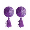 Ouch! Nipple Tassels Round-Purple - Godfather Adult Sex and Pleasure Toys