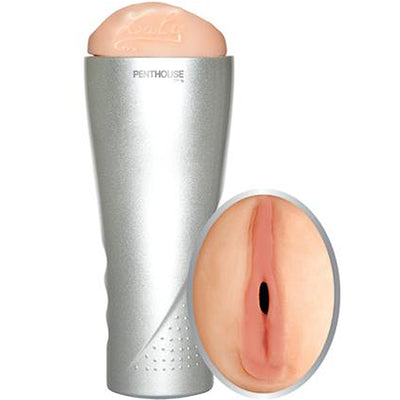 Penthouse Deluxe Vibrating CyberSkin Stroker - Laly - Godfather Adult Sex and Pleasure Toys