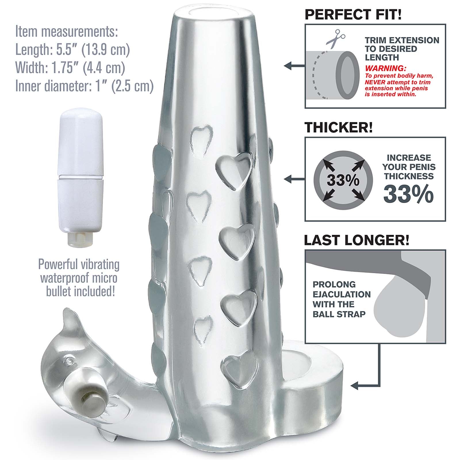 Fantasy X-tensions Deluxe Vibrating Penis Enhancer - Godfather Adult Sex and Pleasure Toys