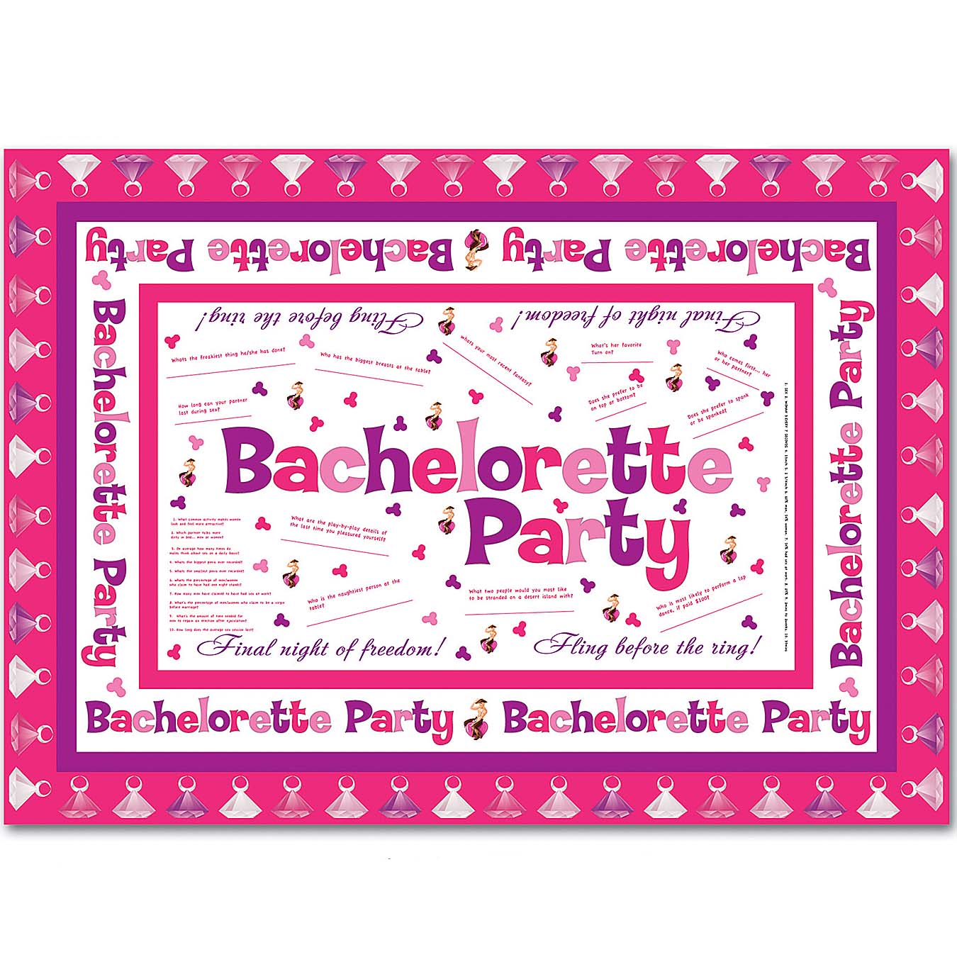 Bachelorette Party Table Cloth - Godfather Adult Sex and Pleasure Toys