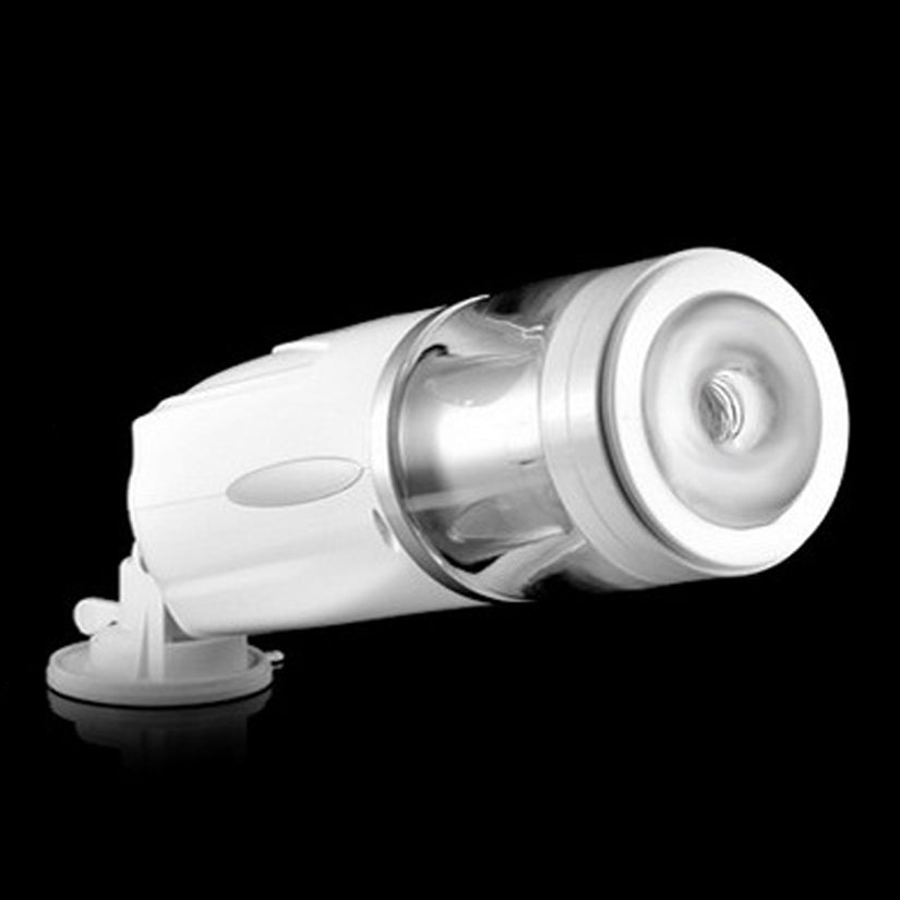 Telescopic Lover Automatic Stroker - White - Godfather Adult Sex and Pleasure Toys
