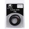 Spartacus Cock Ring Rubber-Black (3 Pack) - Godfather Adult Sex and Pleasure Toys