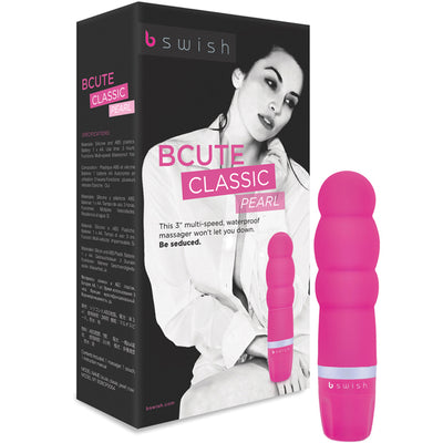 B Swish BCute Classic Pearl-Rose 3" - Godfather Adult Sex and Pleasure Toys