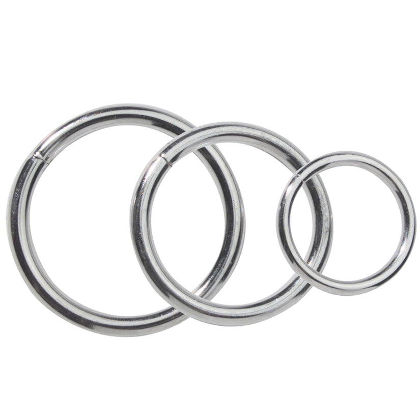 Spartacus Cock Ring Metal Set Of 3 - Godfather Adult Sex and Pleasure Toys