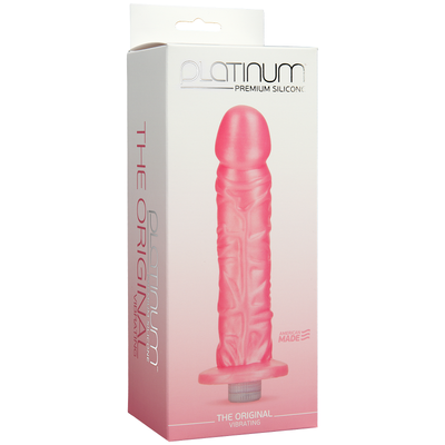 Platinum Premium Silicone - The Original 8" (VIBRATING) - Pink - Godfather Adult Sex and Pleasure Toys