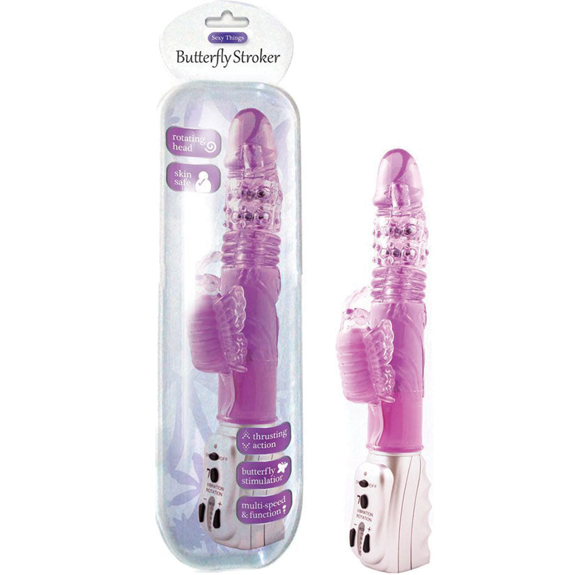 Sexy Things Butterfly Stroker-Purple - Godfather Adult Sex and Pleasure Toys