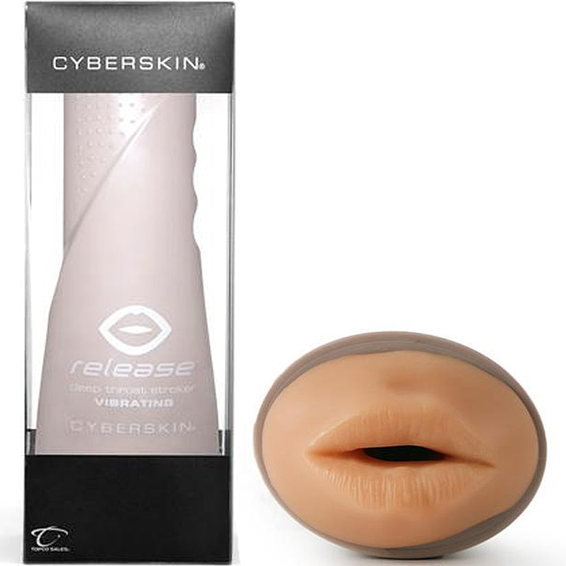 CyberSkin Vibrating Deep Throat Stroker Flesh