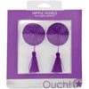 Ouch! Nipple Tassels Round-Purple - Godfather Adult Sex and Pleasure Toys
