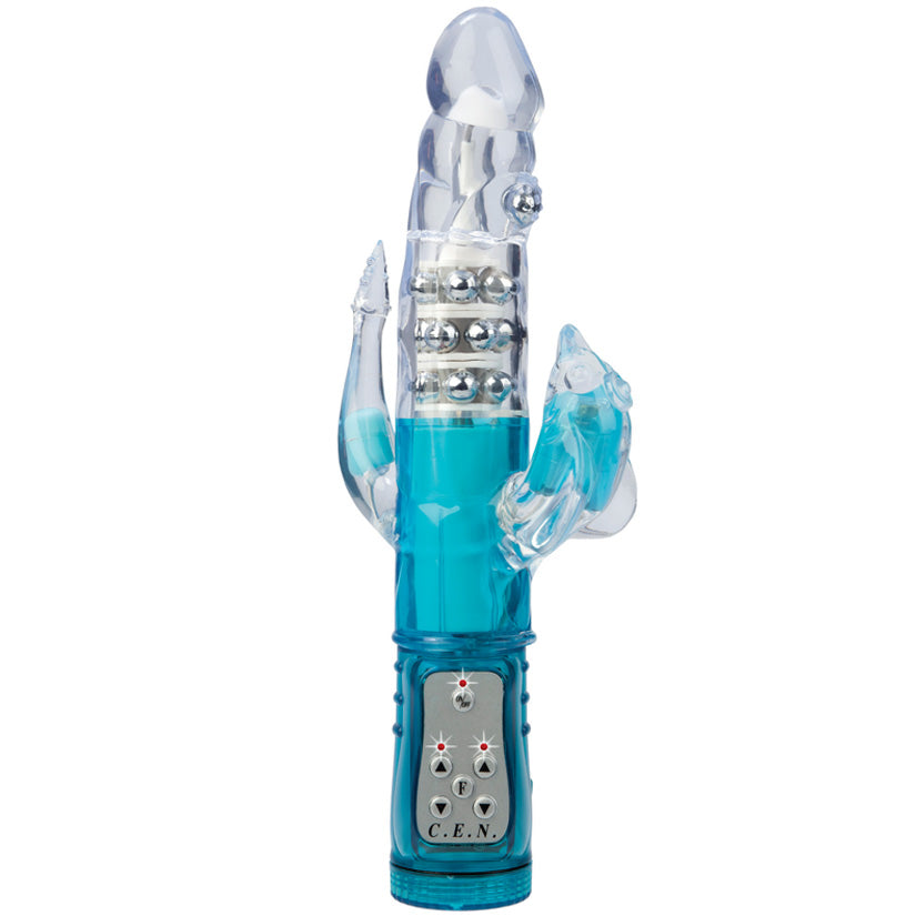 Triple Orgasm Triple Kiss-Blue - Godfather Adult Sex and Pleasure Toys