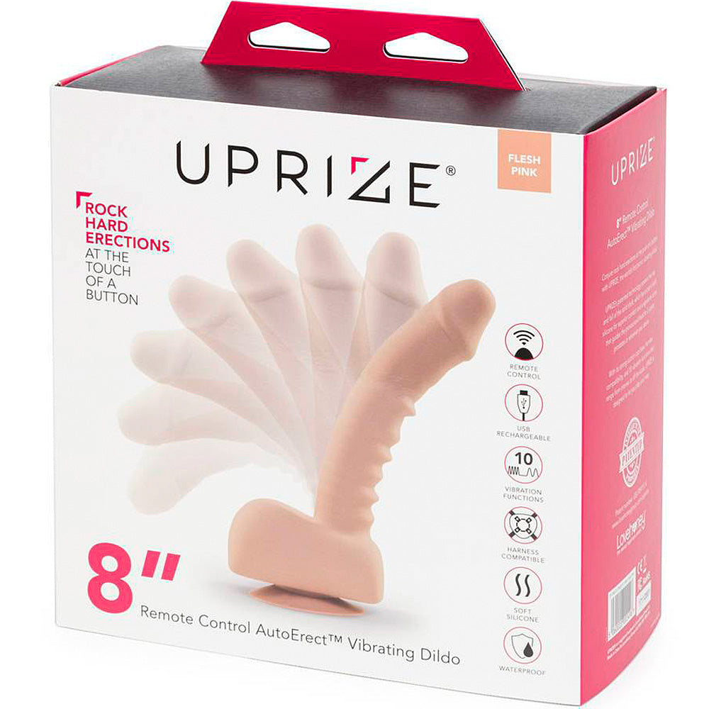 Uprize Remote Control Rising Realistic Dildo-Pink Flesh 8"