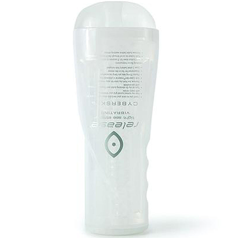 CyberSkin Vibrating Tight Ass Stroker Clear - Godfather Adult Sex and Pleasure Toys