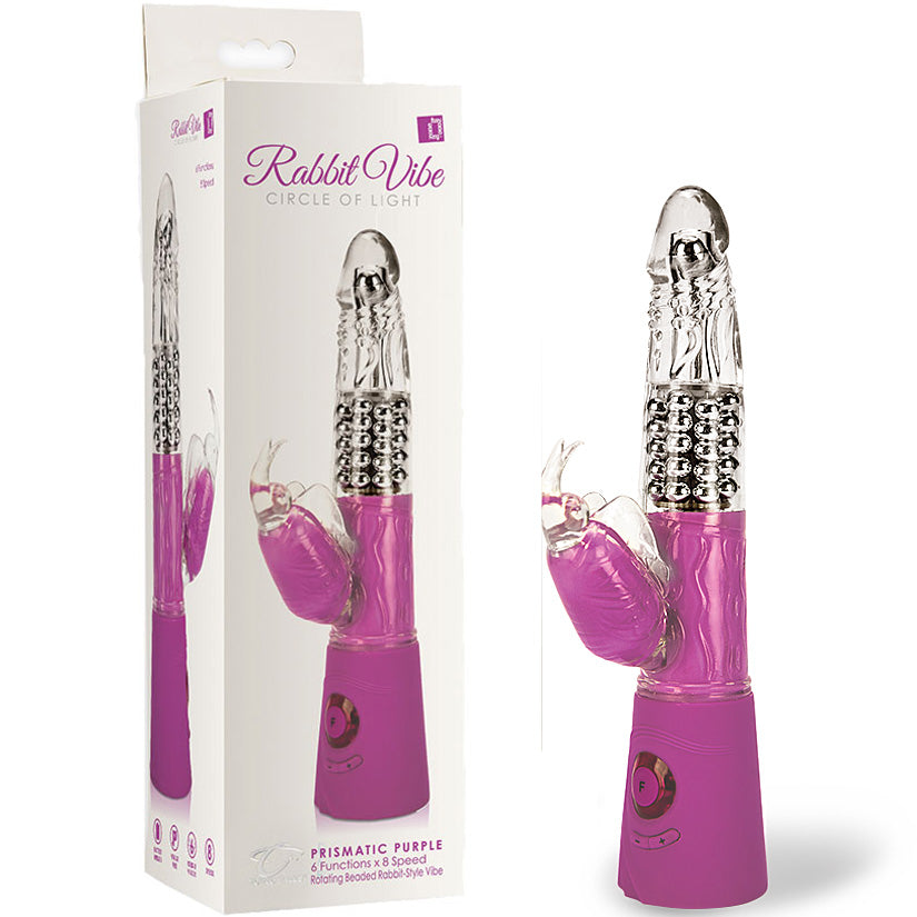 Rabbit Vibe Circle of Light-Prismatic Purple - Godfather Adult Sex and Pleasure Toys