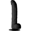 Vibrating Dong with Remote Control 8" - Black - Godfather Adult Sex and Pleasure Toys