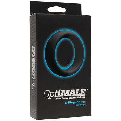 OptiMale C-Ring Thick 50mm-Black - Godfather Adult Sex and Pleasure Toys