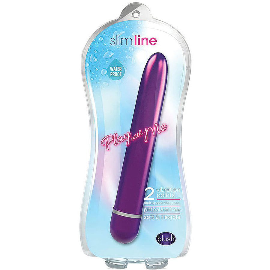 Play With Me Slimline Vibe-Purple 7" - Godfather Adult Sex and Pleasure Toys