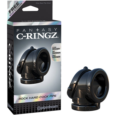 Fantasy C-Ringz Rock Hard Cock Pipe Black - Godfather Adult Sex and Pleasure Toys