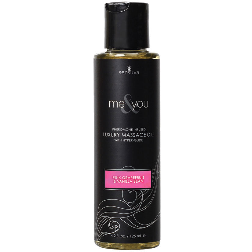 Me & You Luxury Massage Oil-Grapefruit/Vanilla 4.2oz - Godfather Adult Sex and Pleasure Toys