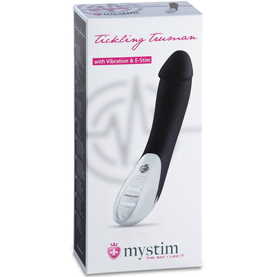 Mystim Tickling Truman E-Stim Vibrator-Black Edition - Godfather Adult Sex and Pleasure Toys