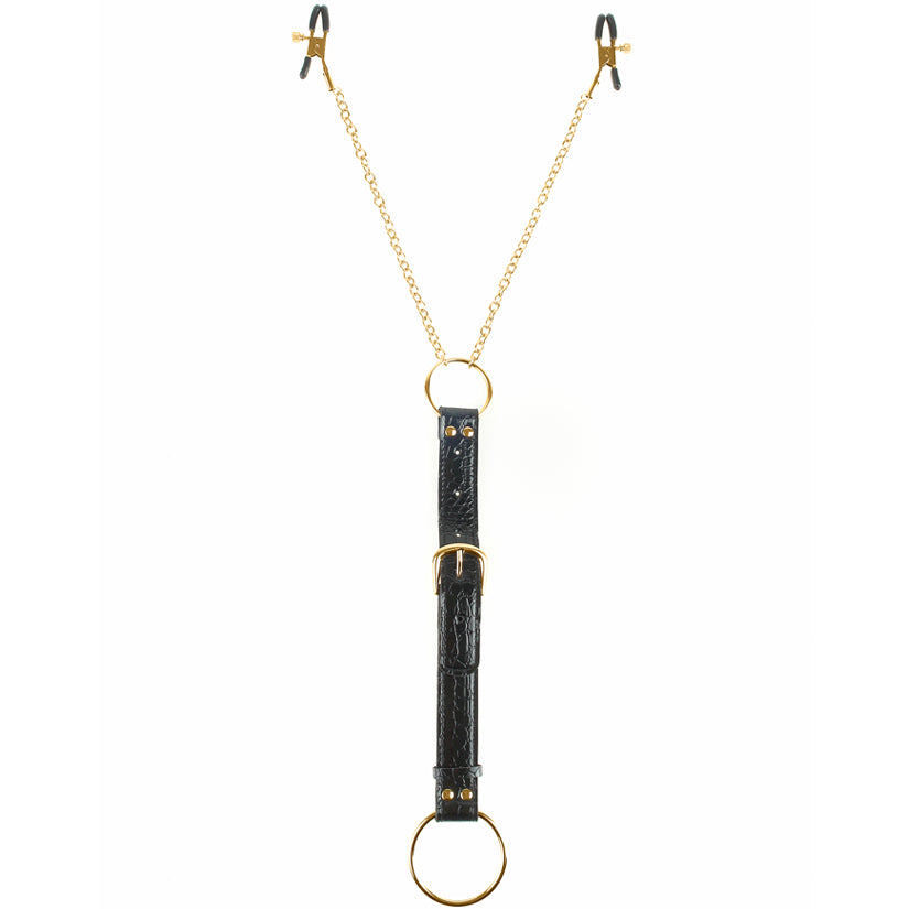 Fetish Fantasy Gold Cockring & Nipple Clamps