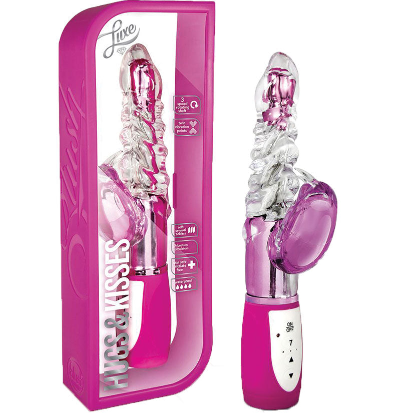 Luxe Hugs And Kisses-Pink - Godfather Adult Sex and Pleasure Toys